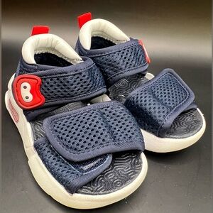 BMCityBM, Stylish Navy and Red Kids Sandals, Size: 3